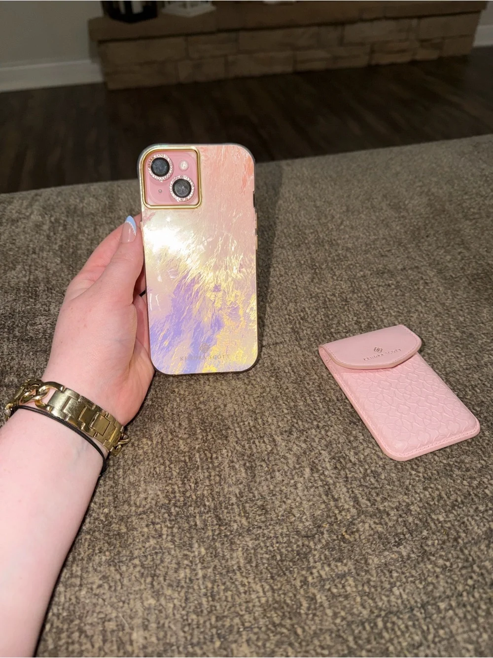Pink Phone Case with Card Holder